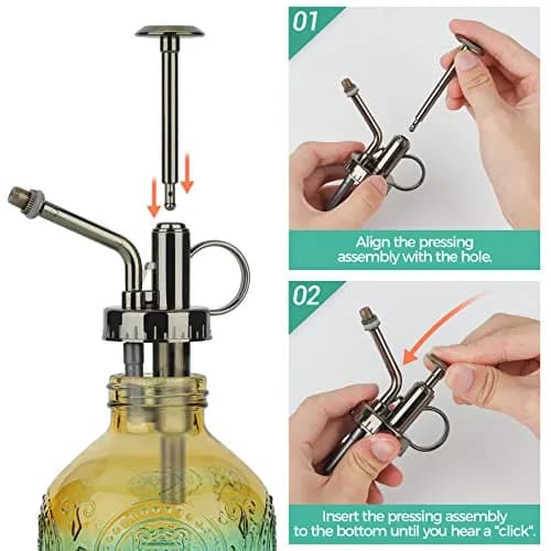 T4U Glass Plant Mister 200ML | Vintage Spray Bottle for Indoor & Outdoor Plants thumbnail 3