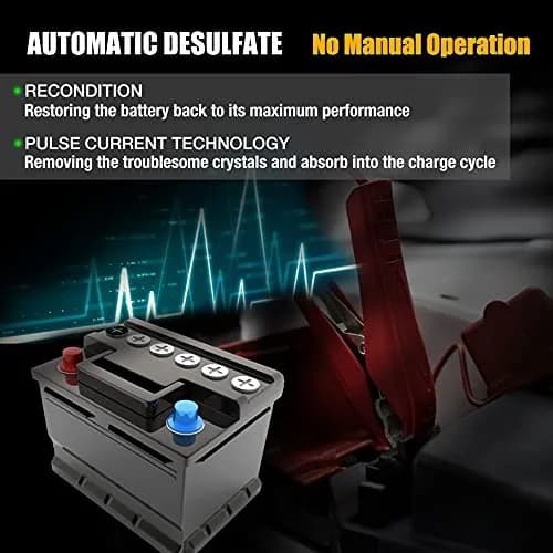 MOTOPOWER 12V 1000mA Automatic Battery Charger & Maintainer | Compact & Durable with Timer Protection thumbnail 5