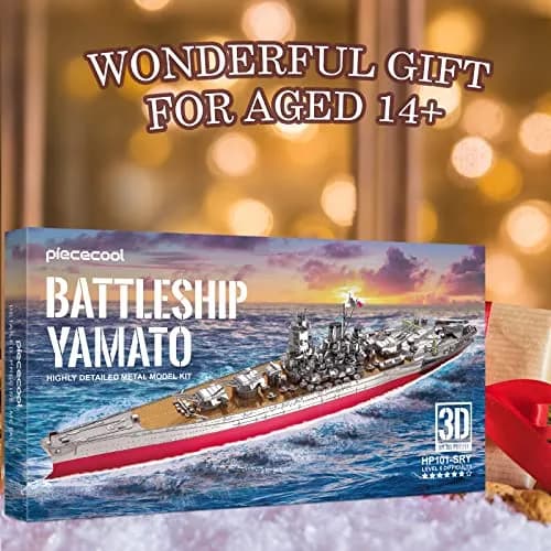 Piececool Yamato Battleship 3D Metal Model Kit 245 Pcs | Educational STEM Toy for Adults & Teens thumbnail 8