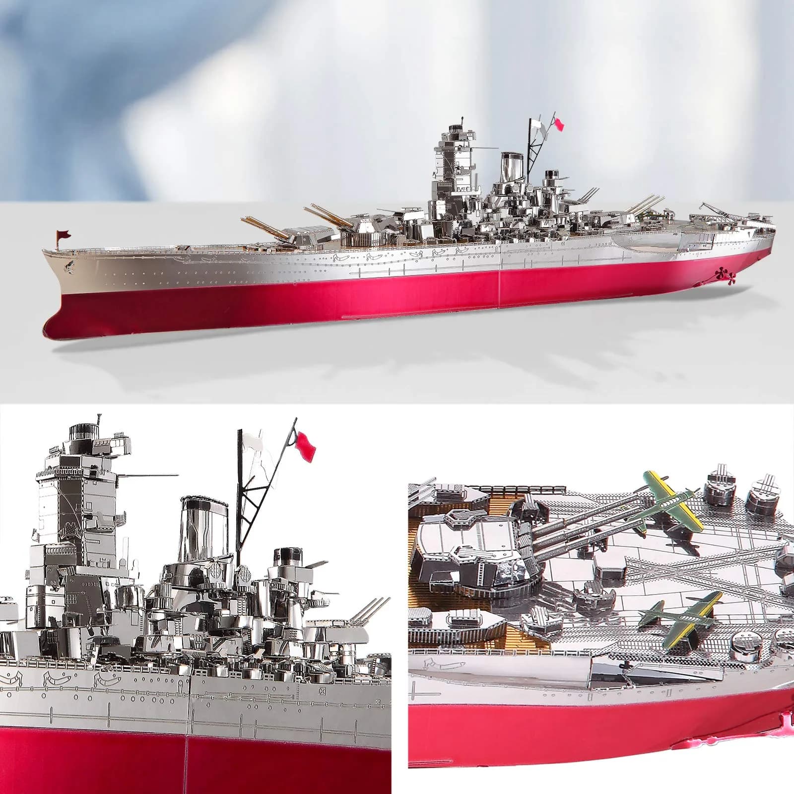 Piececool Yamato Battleship 3D Metal Model Kit 245 Pcs | Educational STEM Toy for Adults & Teens - view 2