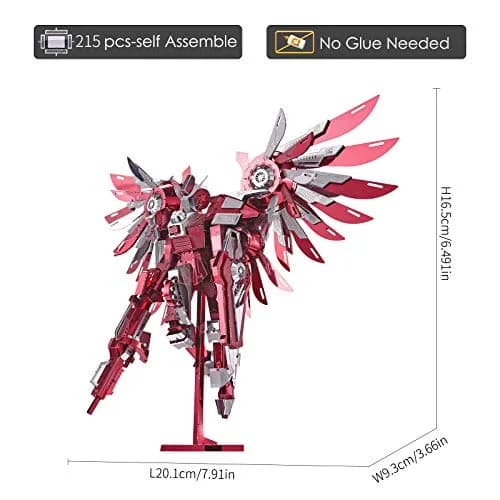 Piececool Thundering Wings 3D Metal Puzzle 215 Pcs | Educational STEM Model Kit for Teens & Adults thumbnail 3