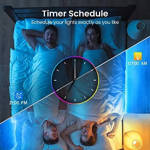 TJOY LED Lights for Bedroom 100ft RGB Color Changing LED Strip Lighting | Music Sync & App Control thumbnail 5