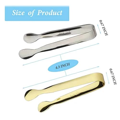 Sunenlyst 6PCS Mini Sugar Tongs 13cm (4.25 Inch) | Stainless Steel Appetizer Tongs for Parties thumbnail 2