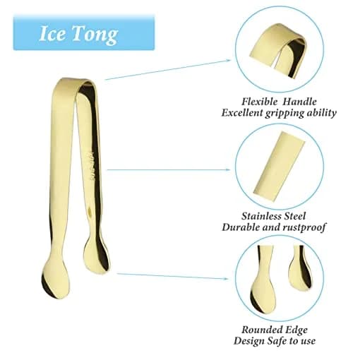 Sunenlyst 6PCS Mini Sugar Tongs 13cm (4.25 Inch) | Stainless Steel Appetizer Tongs for Parties thumbnail 3