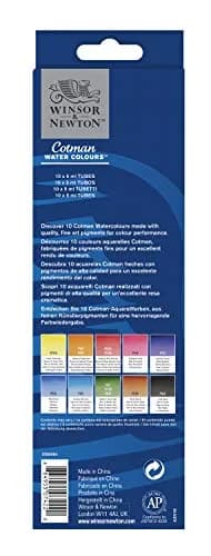 Winsor & Newton Cotman Watercolor Paint Set, 10 Colors, 5ml (0.17-oz) Tubes | High Transparency & Lightfastness for Beginners thumbnail 2