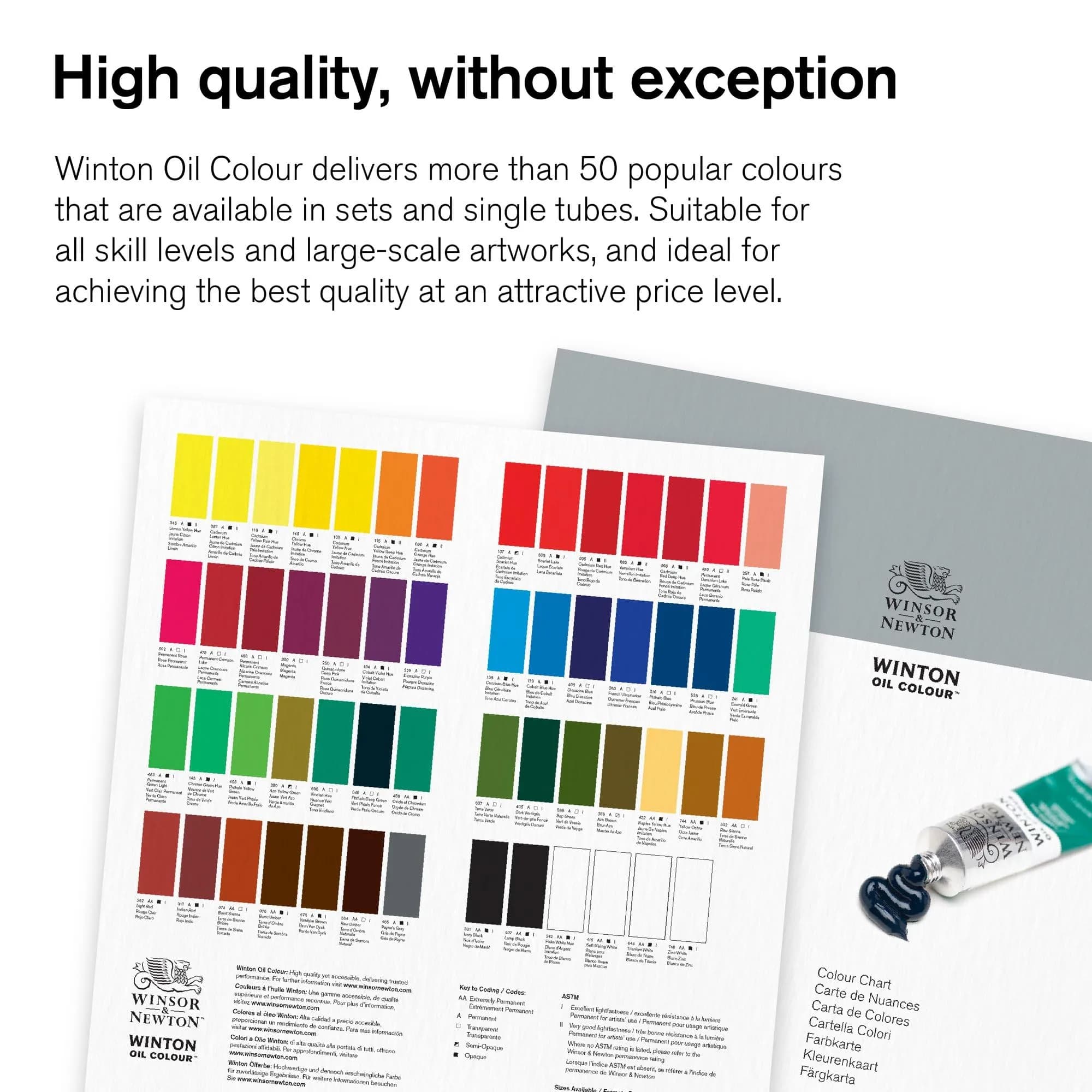 Winsor & Newton Winton Oil Color Paint Set, 20 x 12ml (0.4-oz) Tubes | Artist Grade Oil Paints for Beginners - view 3