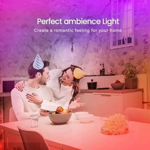 GUPUP LED Lights Strip 100 ft | RGB Rope Light for Bedroom, Bluetooth APP Control, Music Sync, Color Changing, Easy Install thumbnail 4
