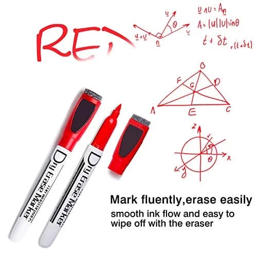 Volcanics Magnetic Dry Erase Markers, Fine Tip, 10 Colors, 12-Pack | Smooth Ink Flow for Students & Office thumbnail 7