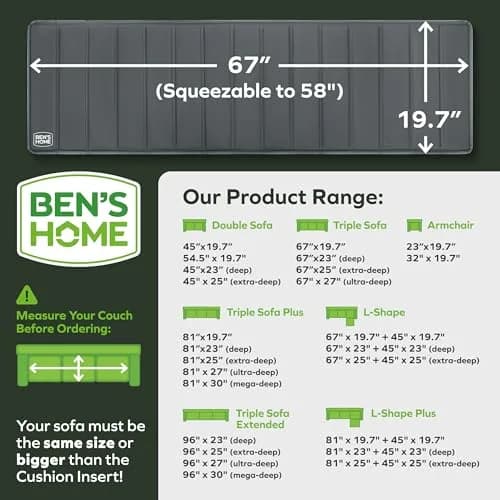 BEN'SHOME Couch Cushion Support Board 170cm (67") x 50cm (19.7") | Sagging Sofa Seat Fixer with 400lb Capacity thumbnail 5