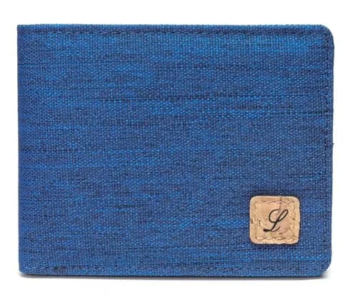 Lanyani Kids Wallet for Teen Boys | RFID Blocking Fabric Bifold Wallet in Blue thumbnail 1