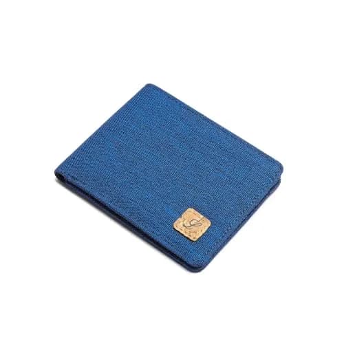 Lanyani Kids Wallet for Teen Boys | RFID Blocking Fabric Bifold Wallet in Blue thumbnail 3