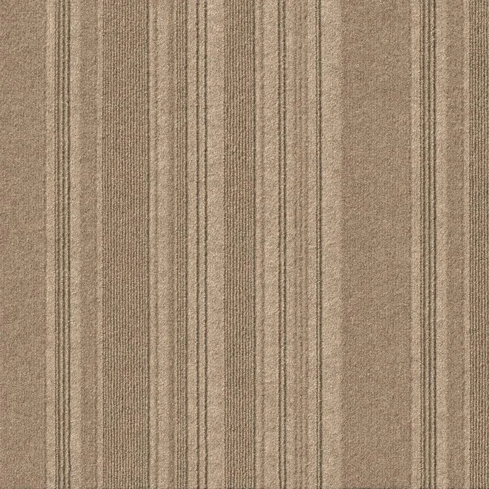 Foss Floors Peel and Stick Commercial Carpet Tile Taupe 24 in. x 24 in. | Modern, Pressure-sensitive Adhesive, PET