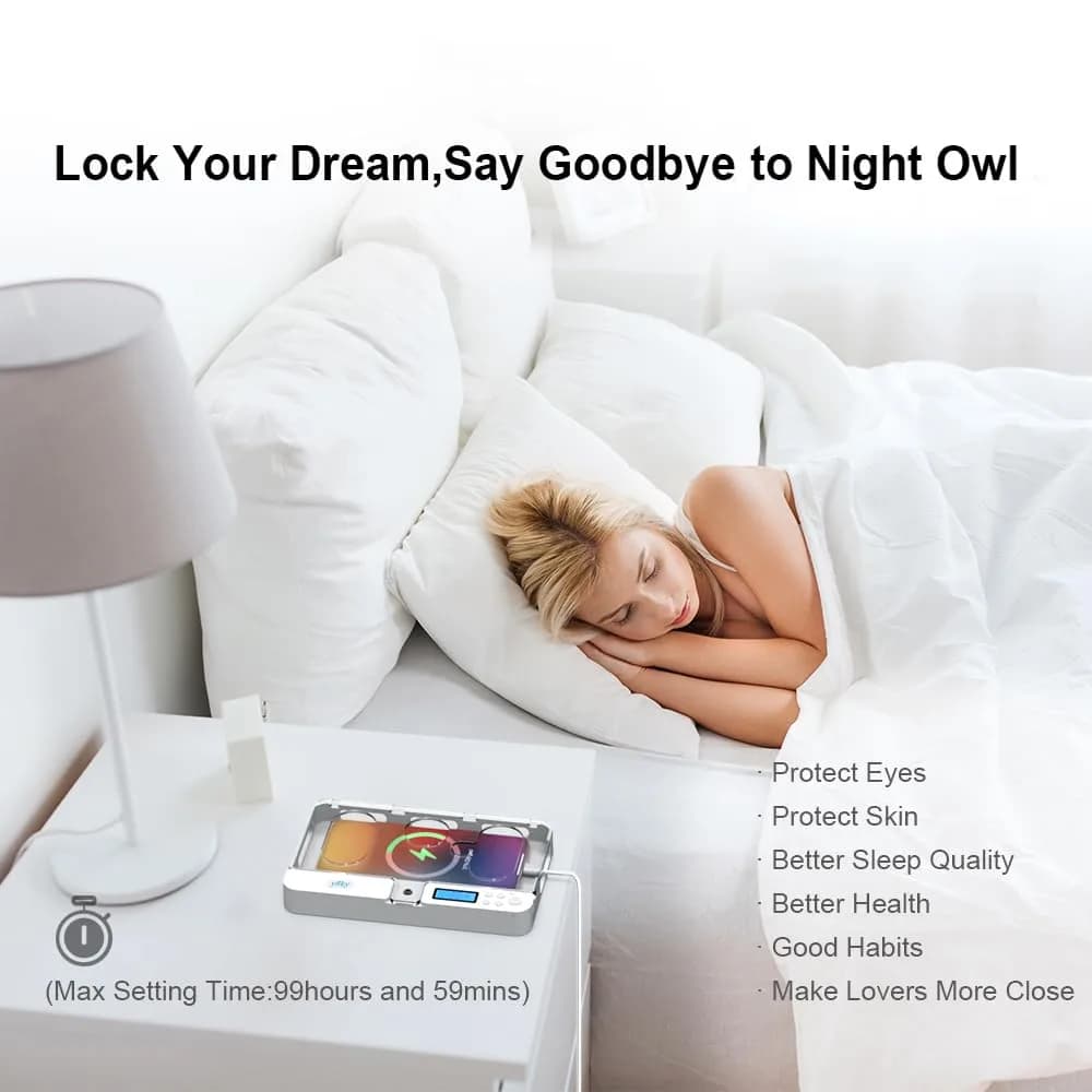 ySky Phone Lock Box with Timer, Crystal, 19.1cm (7.5in) | Limits Smartphone Access - view 7