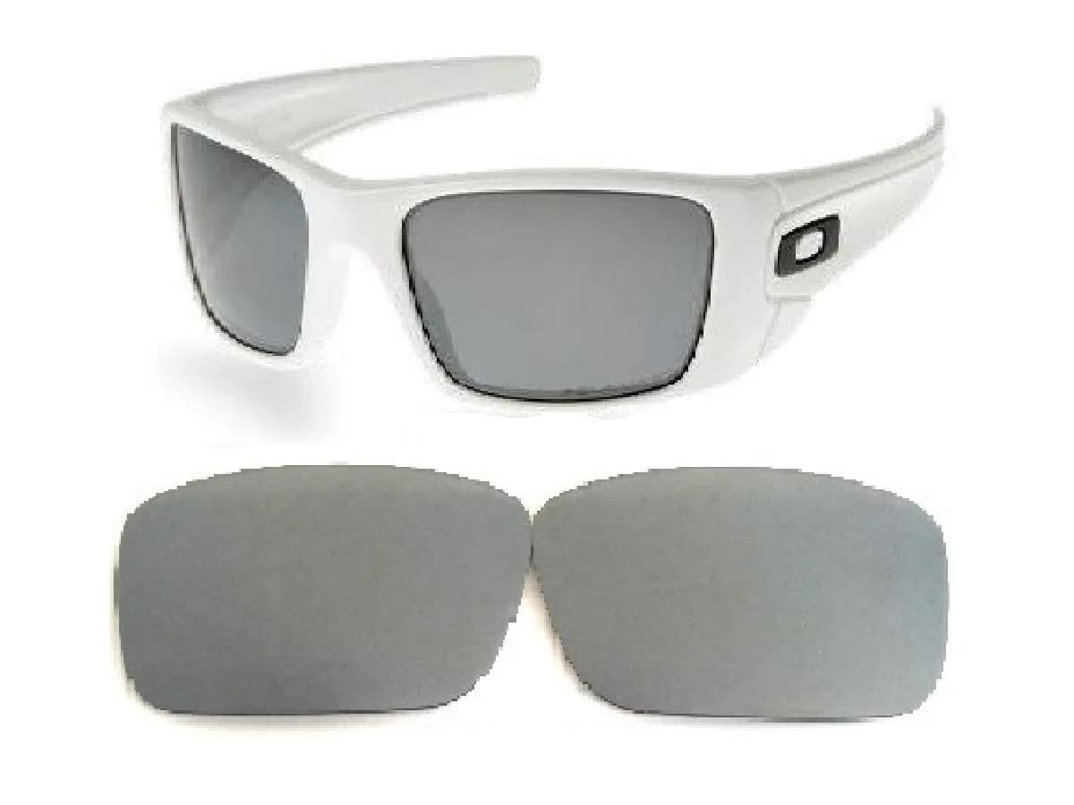 Galaxy Replacement lenses For Oakley Fuel Cell Sunglasses Polarized 100% UVAB (Titanium) | Impact-Resistant UVAB Polarized Lenses