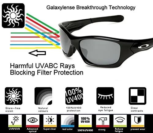 Galaxy Replacement lenses For Oakley Fuel Cell Sunglasses Polarized 100% UVAB (Titanium) | Impact-Resistant UVAB Polarized Lenses thumbnail 5