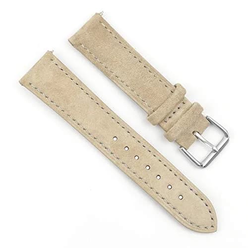 Onthelevel Suede Leather Watch Band 19mm Khaki | Quick Release, Classic Style thumbnail 1