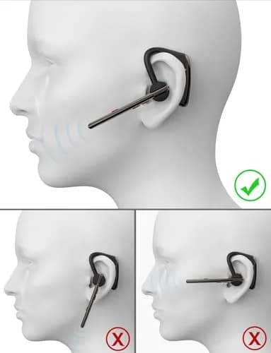 New Bee Bluetooth V5.2 Wireless Headset 24Hrs Talktime Black | Noise Cancelling & Long Battery thumbnail 7
