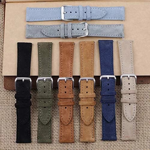 Onthelevel Suede Watch Strap-24mm | Soft Leather, Quick Release, Unisex Fit thumbnail 6