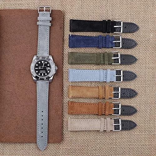 Onthelevel Suede Watch Strap-24mm | Soft Leather, Quick Release, Unisex Fit thumbnail 7