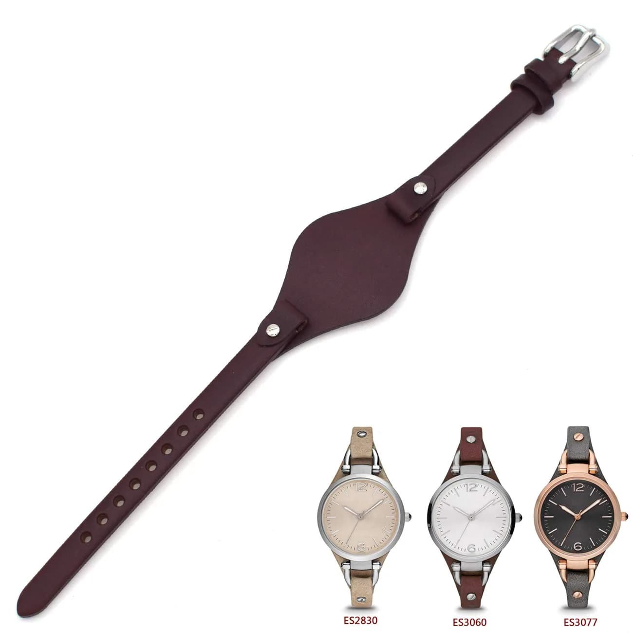 bullish 8mm Genuine Leather Watch Strap for Fossil | Elegant Calf Leather Replacement