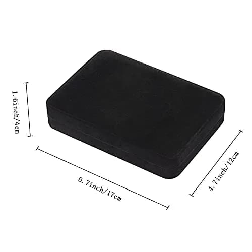 LETURE Large Velvet Jewelry Storage Box, Big Ring Earring Pendant Gift Case (Black) | Elegant Jewelry Organizer for Special Occasions thumbnail 3