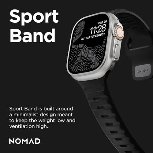 NOMAD Sport Band - 45mm | Black Apple Watch Ultra 2 Band, Athletic & Waterproof thumbnail 7