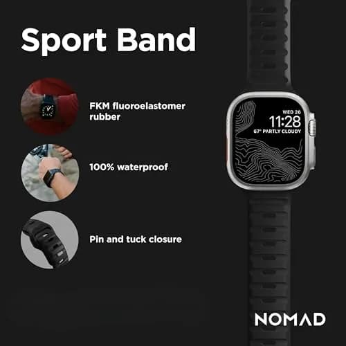 NOMAD Sport Band - 45mm | Black Apple Watch Ultra 2 Band, Athletic & Waterproof thumbnail 2
