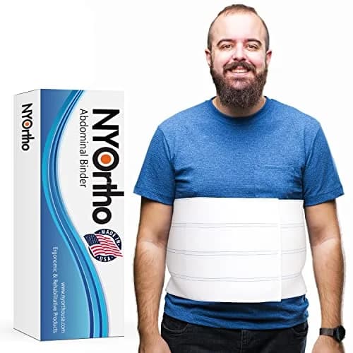 NYOrtho Bariatric Abdominal Binder 12" Wide Elastic Belly Wrap for Plus-Size Men & Women | Post-Surgery Support & Slimming Effect thumbnail 1