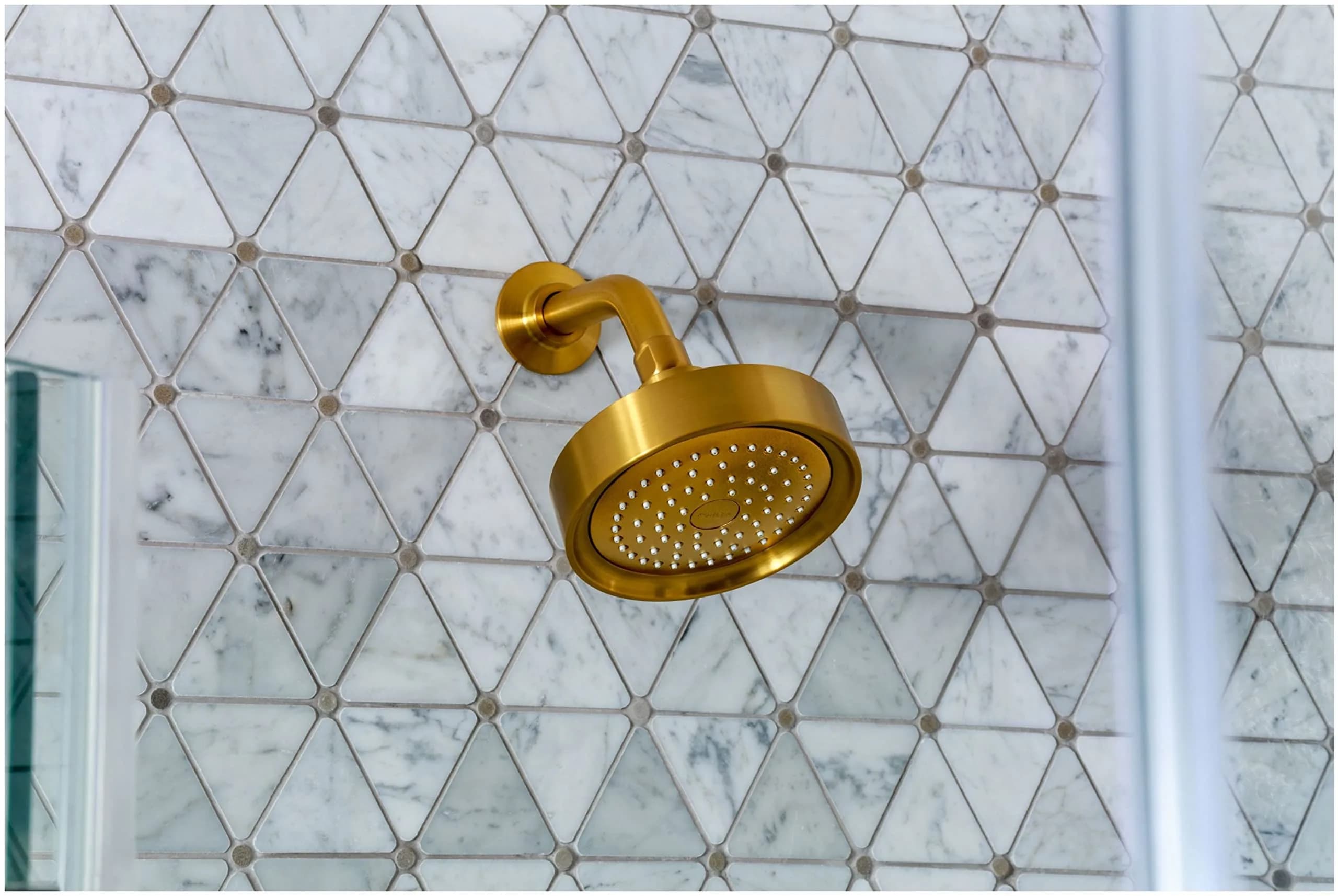 Kohler MasterShower Shower Arm and Flange 7.5-inch (19 cm) with Vibrant Brushed Moderne Brass Finish | Solid Brass Construction - view 3