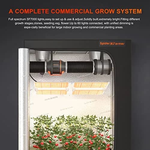 Spider Farmer SF7000 LED Grow Light 650W Full Spectrum 156 cm x 74 cm (21.9" x 29") | Samsung LM301B Diodes 2.8 PPE thumbnail 7