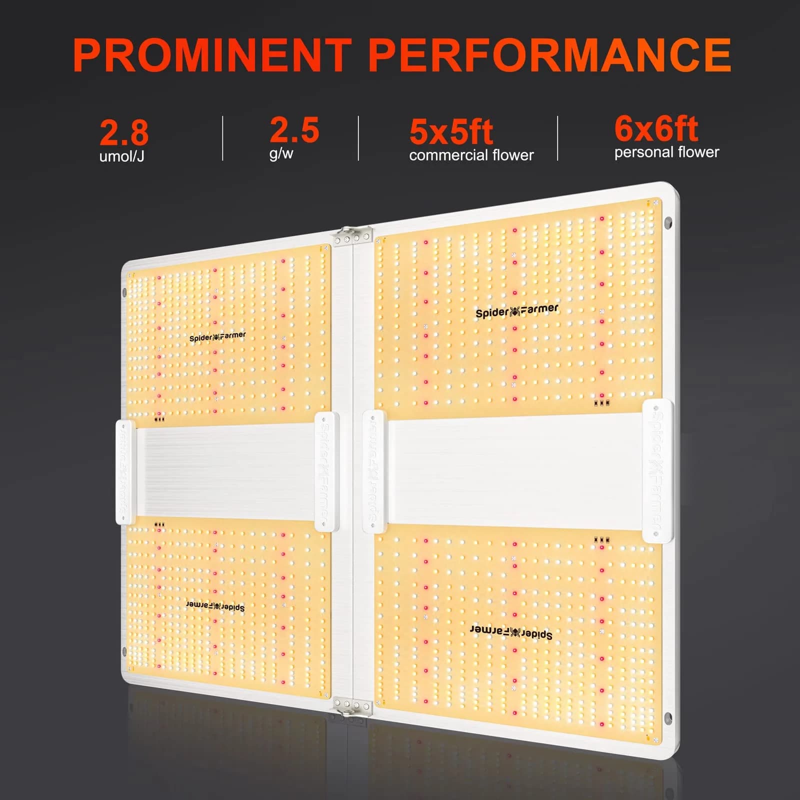 Spider Farmer SF7000 LED Grow Light 650W Full Spectrum 156 cm x 74 cm (21.9" x 29") | Samsung LM301B Diodes 2.8 PPE - view 9