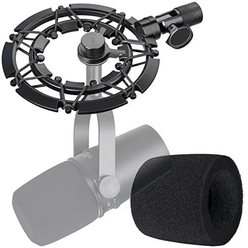 YOUSHARES MV7 Shock Mount with Pop Filter | Vibration & Noise Isolation for Microphones (70-120 chars) thumbnail 1