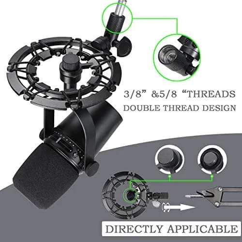 YOUSHARES MV7 Shock Mount with Pop Filter | Vibration & Noise Isolation for Microphones (70-120 chars) thumbnail 5