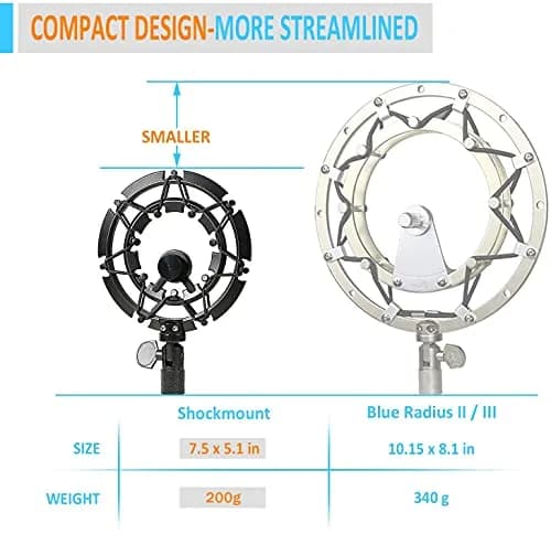 YOUSHARES MV7 Shock Mount with Pop Filter | Vibration & Noise Isolation for Microphones (70-120 chars) thumbnail 6