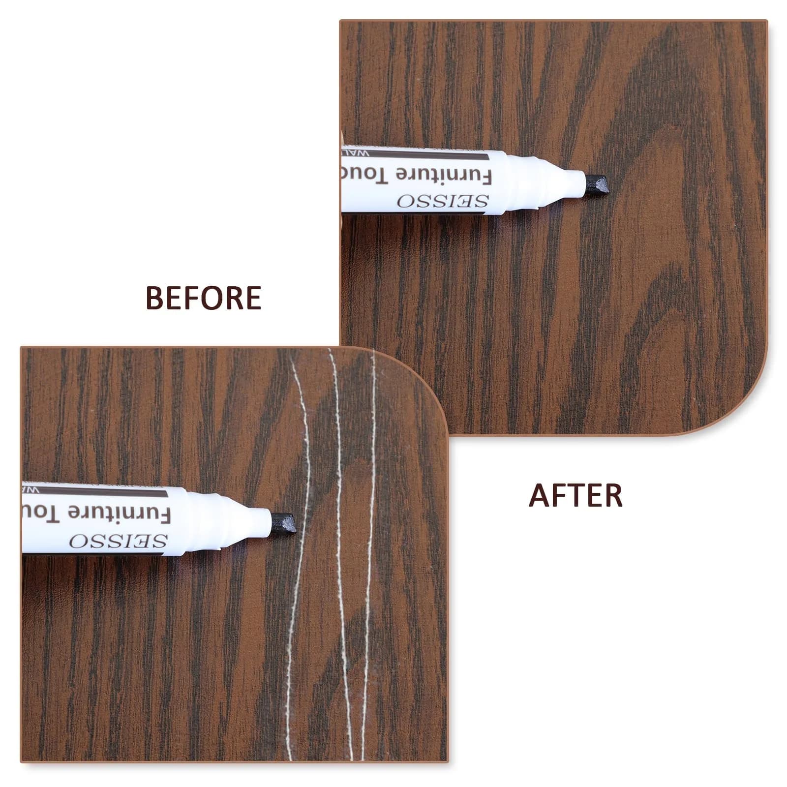 SEISSO Wood Furniture Repair Kit 42 Pcs | Fix Scratches, Stains, Holes on Tables, Doors, Cabinets - view 6