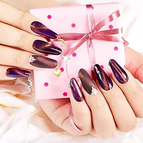 PAGOW 71PCS Dangle Nail Art Charms Kit with Hand Drill & Jump Rings | Nail Piercing Tool for Acrylic, Gel & Decorations thumbnail 7