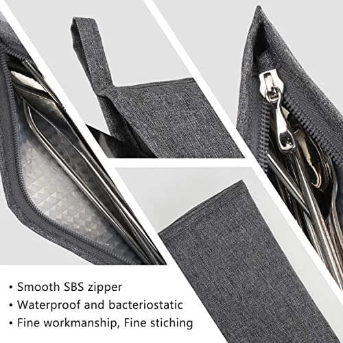 Aosbos Chopsticks Carrying Case Reusable Pouch | Portable Flatware Bag for Travel & Home thumbnail 5
