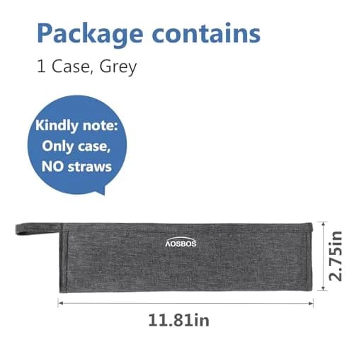 Aosbos Chopsticks Carrying Case Reusable Pouch | Portable Flatware Bag for Travel & Home thumbnail 7