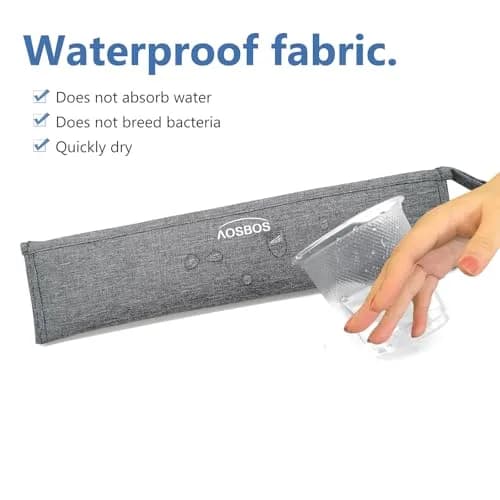 Aosbos Chopsticks Carrying Case Reusable Pouch | Portable Flatware Bag for Travel & Home thumbnail 3