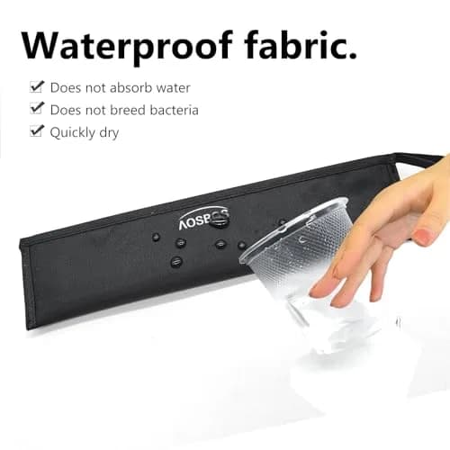 Aosbos Black Chopstick Carrying Case | Waterproof Travel Utensil Bag for Metal, Bamboo, Stainless Steel thumbnail 3