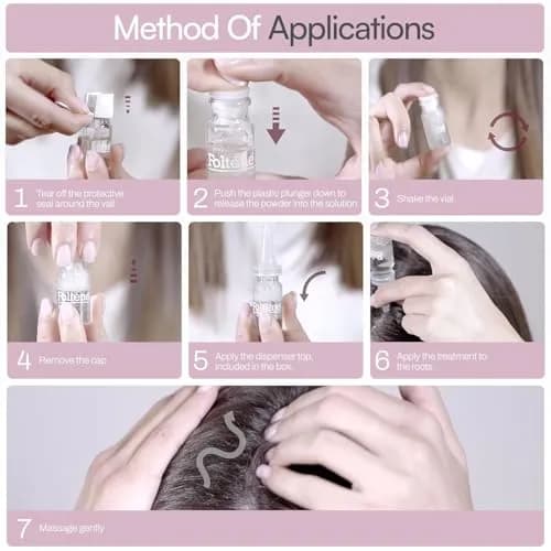 Foltene Hair Regrowth Serum, Tricalgoxyl, Anti-Thinning, 12 Vials | Nourishing scalp treatment for women thumbnail 4