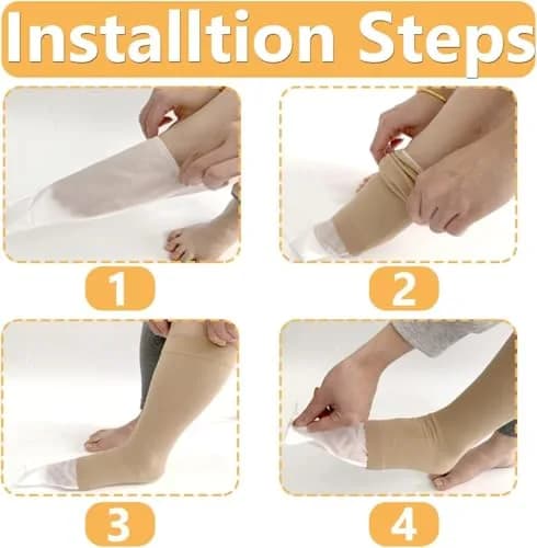MUROCEA Open Toe Compression Sock Aid for Easy Slide - 2 Pcs, 36cm (14") x 15cm (6") | Aids Elderly, Disabled, Pregnant thumbnail 4