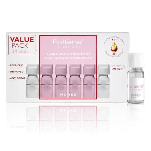 Foltene Hair Regrowth Serum, Tricalgoxyl, Anti-Thinning, 24 Vials | Nourishes & Strengthens Hair from Roots thumbnail 1