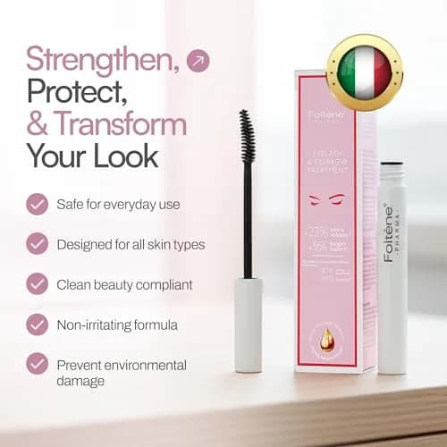 Foltene Eyelash & Eyebrow Treatment Serum 10ml (0.34 Fl Oz) | Stimulates Growth for Fuller, Longer Lashes & Brows thumbnail 6