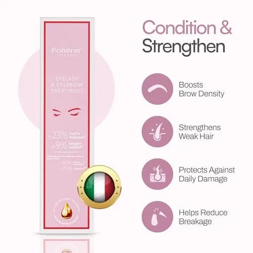 Foltene Eyelash & Eyebrow Treatment Serum 10ml (0.34 Fl Oz) | Stimulates Growth for Fuller, Longer Lashes & Brows thumbnail 3