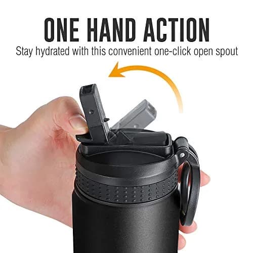 Life's Easy Stainless Steel Insulated Water Bottle - 18 oz | Hot & Cold Drinks thumbnail 2