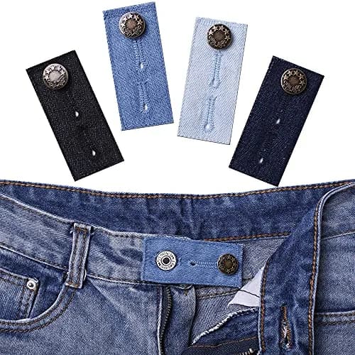 J.CARP Denim Waist Extender Button for Jeans and Skirt | Adjustable Metal Buttons, 4 Assorted Colors thumbnail 1