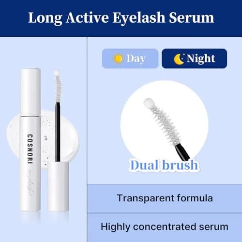 COSNORI Long Active Eyelash Serum 9ml (0.3 fl.oz.) | Korean Vegan Lash Growth Formula thumbnail 5