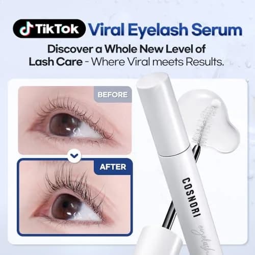 COSNORI Long Active Eyelash Serum 9ml (0.3 fl.oz.) | Korean Vegan Lash Growth Formula thumbnail 3