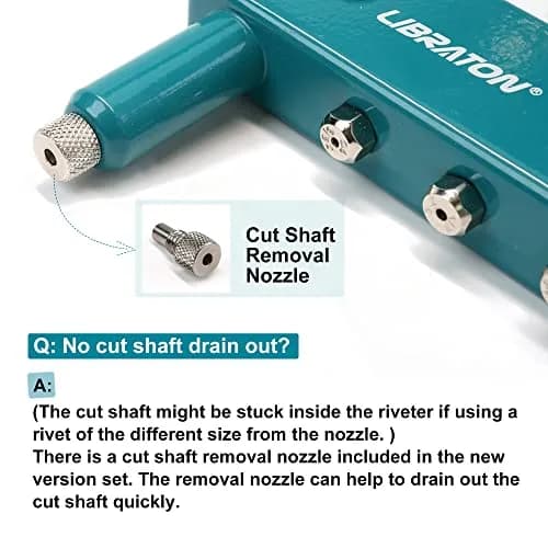LIBRATON Heavy Duty Rivet Gun Kit with 80 Rivets & 4 Drill Bits | All-Steel Construction thumbnail 7